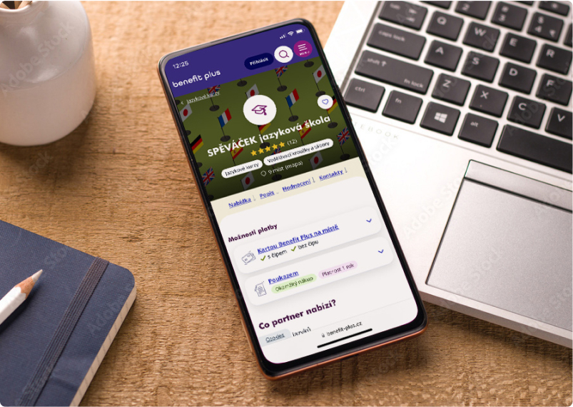 Plaťte za jazykové lekce benefitními poukazy